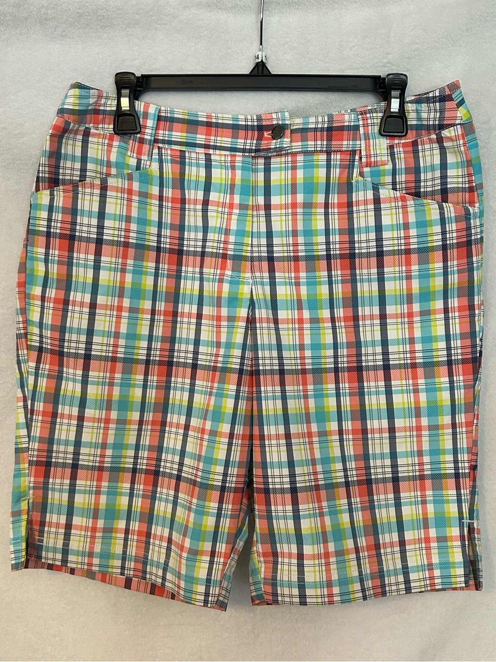 Callaway Rainbow Plaid Bermuda Golf Shorts